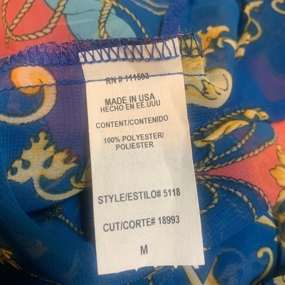 Lily White colorful sheer camisole, size M - Picture 4 of 6